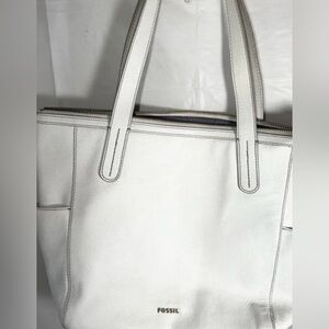 Fossil Leather Tote Bag